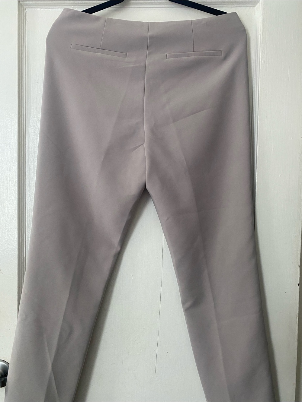 Adrianna Papell Slim Cropped Dress Pants in Light Taupe - Picture 5 of 6